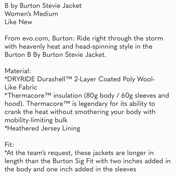Women's Burton Snowboard Hooded Jacket {M} - Picture 8 of 9